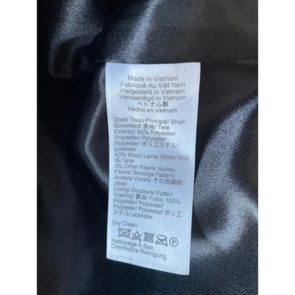 J Crew Wool-blend Lady Day Coat Black Size 10 AT107